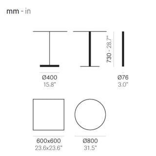 Pedrali Tonda 4151 table base H.73 cm. satinized steel - Buy now on ShopDecor - Discover the best products by PEDRALI design