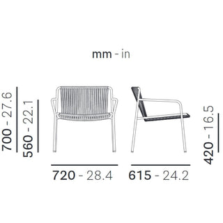 Pedrali Tribeca 3669 garden lounge armchair for outdoor use - Buy now on ShopDecor - Discover the best products by PEDRALI design