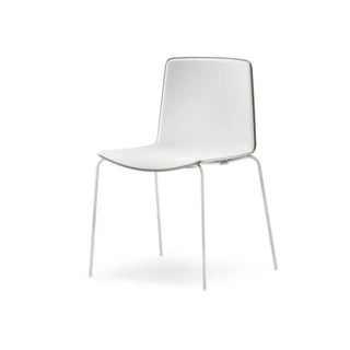 Pedrali Tweet 890 chair with polypropylene shell and steel legs