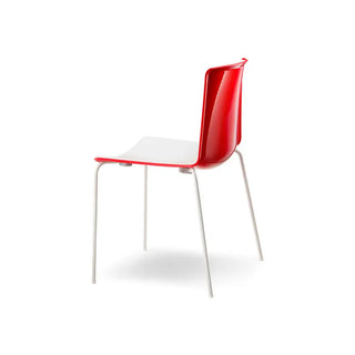 Pedrali Tweet 890 chair with polypropylene shell and steel legs