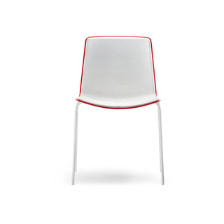Pedrali Tweet 890 chair with polypropylene shell and steel legs