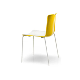 Pedrali Tweet 890 chair with polypropylene shell and steel legs