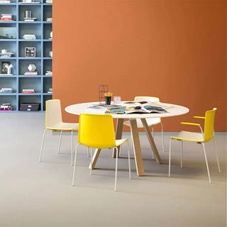 Pedrali Tweet 890 chair with polypropylene shell and steel legs