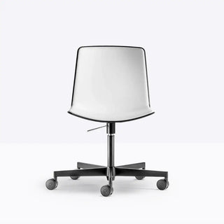 Pedrali Tweet 891/3 swivel chair with polypropylene shell and steel legs