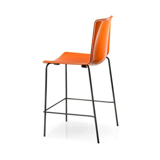 Pedrali Tweet stool with polypropylene shell and steel legs