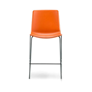Pedrali Tweet stool with polypropylene shell and steel legs