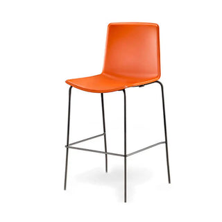 Pedrali Tweet stool with polypropylene shell and steel legs