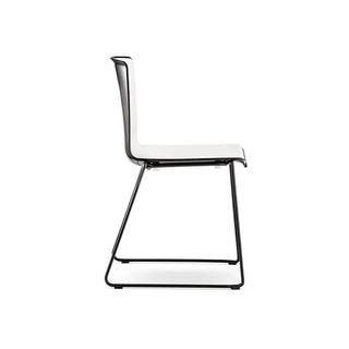 Pedrali Tweet 897 chair with polypropylene shell and steel sled frame