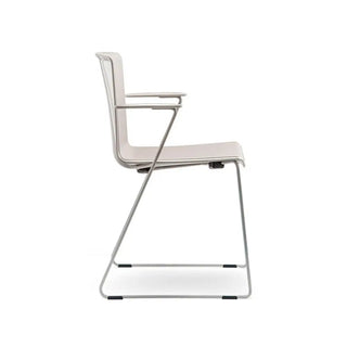 Pedrali Tweet 898 armchair with polypropylene shell and steel sled frame