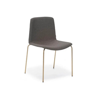 Pedrali Tweet Soft 890/2 chair with upholstered shell and steel legs