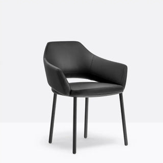 Pedrali Vic Metal 647 upholstered armchair with steel legs
