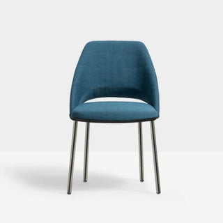 Pedrali Vic Metal 657 upholstered chair with steel legs