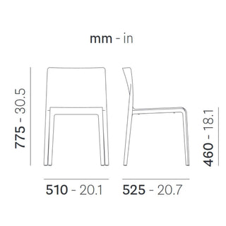 Pedrali Volt 670 polypropylene chair for outdoor use - Buy now on ShopDecor - Discover the best products by PEDRALI design