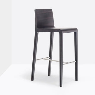 Pedrali Young 426 oak stool with stainless steel footrest