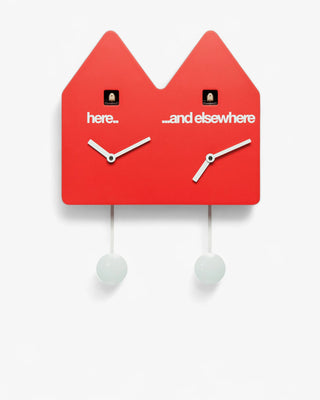 Progetti Double Q cuckoo clock Progetti Red - Buy now on ShopDecor - Discover the best products by PROGETTI design