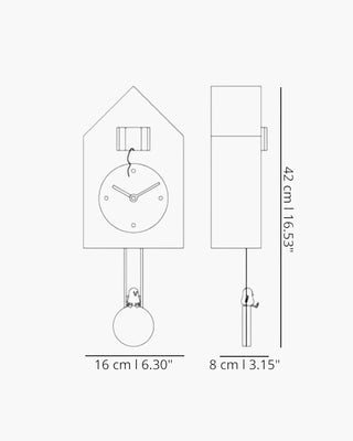 Progetti Freebird wall/cuckoo clock - Buy now on ShopDecor - Discover the best products by PROGETTI design