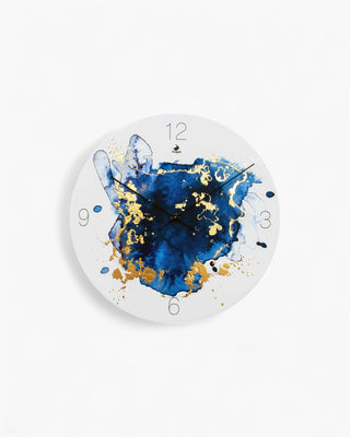 Progetti Orolo_gino clock Progetti White Blue and Gold Leaf 33 cm - 12.99 inches - Buy now on ShopDecor - Discover the best products by PROGETTI design