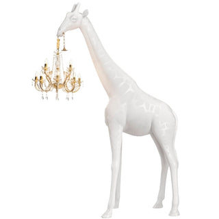Qeeboo Giraffe In Love M floor lamp in the shape of a giraffe White - Buy now on ShopDecor - Discover the best products by QEEBOO design