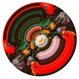 Qeeboo Glitch Round carpet diam. 200 cm. - 78.74 in. Qeeboo Red - Buy now on ShopDecor - Discover the best products by QEEBOO design