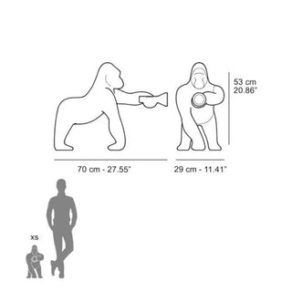 Qeeboo Kong XS Velvet Finish 大猩猩造型天鵝絨飾面燈