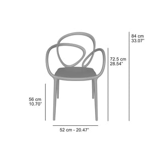 Qeeboo Loop Set of 2 Chairs in polyethylene - Buy now on ShopDecor - Discover the best products by QEEBOO design