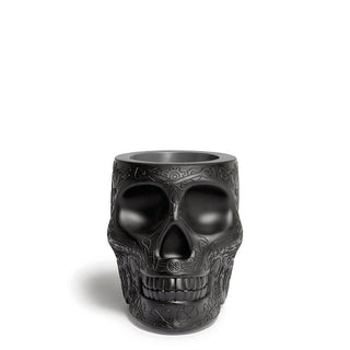 Qeeboo Mexico planter and champagne cooler in the shape of a skull Qeeboo Black - Buy now on ShopDecor - Discover the best products by QEEBOO design