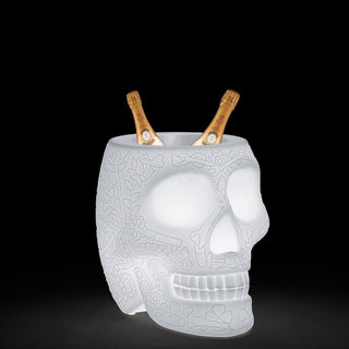 Qeeboo Mexico planter and champagne cooler in the shape of a skull outdoor LED - Buy now on ShopDecor - Discover the best products by QEEBOO design