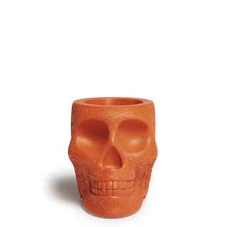 Qeeboo Mexico planter and champagne cooler in the shape of a skull Qeeboo Terracotta - Buy now on ShopDecor - Discover the best products by QEEBOO design
