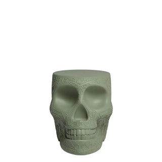 Qeeboo Mexico stool and sidetable in the shape of a skull Qeeboo Balsam Green - Buy now on ShopDecor - Discover the best products by QEEBOO design