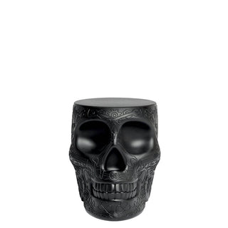 Qeeboo Mexico stool and sidetable in the shape of a skull Qeeboo Black - Buy now on ShopDecor - Discover the best products by QEEBOO design