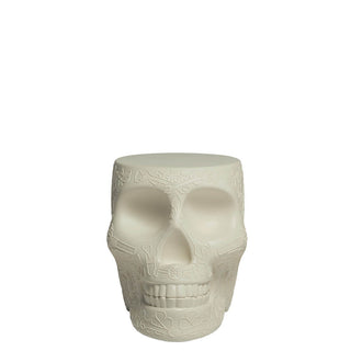 Qeeboo Mexico stool and sidetable in the shape of a skull Qeeboo Ivory - Buy now on ShopDecor - Discover the best products by QEEBOO design