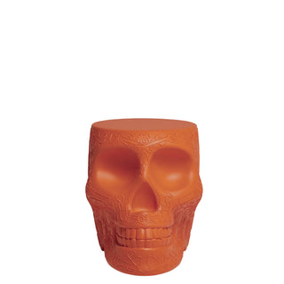 Qeeboo Mexico stool and sidetable in the shape of a skull Qeeboo Terracotta - Buy now on ShopDecor - Discover the best products by QEEBOO design