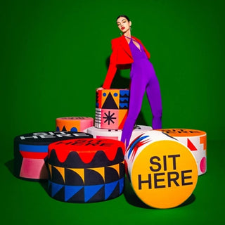 Qeeboo Oggian large pouf - Buy now on ShopDecor - Discover the best products by QEEBOO design