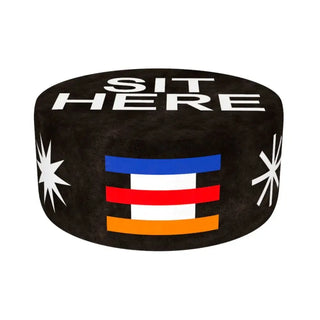 Qeeboo Oggian large pouf Black - Buy now on ShopDecor - Discover the best products by QEEBOO design