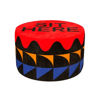 Qeeboo Oggian medium pouf Red - Buy now on ShopDecor - Discover the best products by QEEBOO design