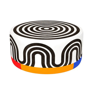 Qeeboo Oggian large pouf White Spiral - Buy now on ShopDecor - Discover the best products by QEEBOO design