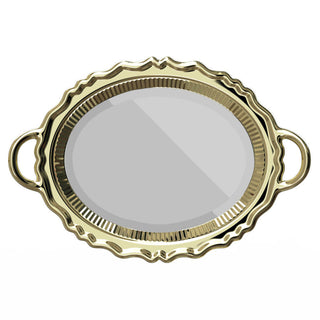 Qeeboo Plateau Miroir metal finish mirror in polyethylene Gold - Buy now on ShopDecor - Discover the best products by QEEBOO design