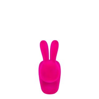 Qeeboo Rabbit Chair Baby Velvet Finish in the shape of a rabbit - Buy now on ShopDecor - Discover the best products by QEEBOO design