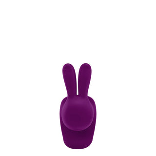 Qeeboo Rabbit Chair Baby Velvet Finish in the shape of a rabbit - Buy now on ShopDecor - Discover the best products by QEEBOO design