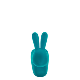 Qeeboo Rabbit Chair Baby Velvet Finish in the shape of a rabbit - Buy now on ShopDecor - Discover the best products by QEEBOO design