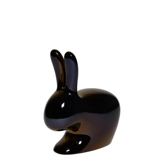 Qeeboo Rabbit Chair Metal Finish in the shape of a rabbit Qeeboo Black Pearl - Buy now on ShopDecor - Discover the best products by QEEBOO design