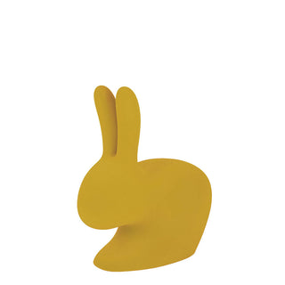Qeeboo Rabbit Chair Velvet Finish in the shape of a rabbit Qeeboo Dark Velvet Gold - Buy now on ShopDecor - Discover the best products by QEEBOO design