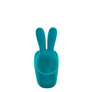 Qeeboo Rabbit Chair Velvet Finish in the shape of a rabbit - Buy now on ShopDecor - Discover the best products by QEEBOO design