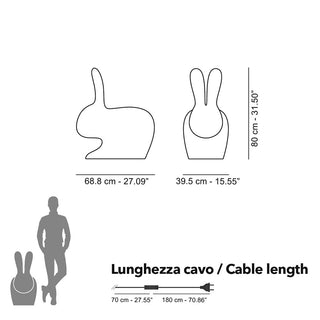 Qeeboo Rabbit Lamp outdoor LED - Buy now on ShopDecor - Discover the best products by QEEBOO design