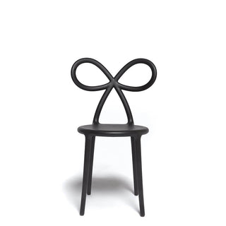 Qeeboo Ribbon Set of 2 Chairs in polyethylene Qeeboo Black - Buy now on ShopDecor - Discover the best products by QEEBOO design