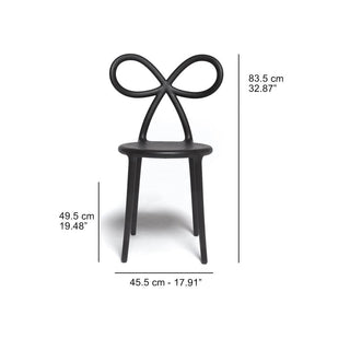 Qeeboo Ribbon chair metal finish in polyethylene - Buy now on ShopDecor - Discover the best products by QEEBOO design