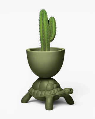 Qeeboo Turtle Carry Planter And Champagne Cooler vase/champagne cooler Qeeboo Dark green - Buy now on ShopDecor - Discover the best products by QEEBOO design