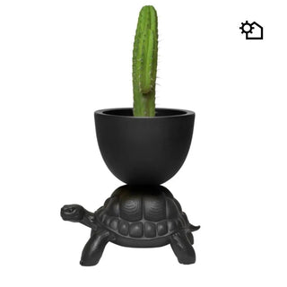 Qeeboo Turtle Carry Planter And Champagne Cooler vase/champagne cooler Qeeboo Black - Buy now on ShopDecor - Discover the best products by QEEBOO design