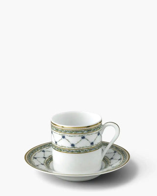 Raynaud Allée du Roy coffee cup with saucer in Limoges porcelain