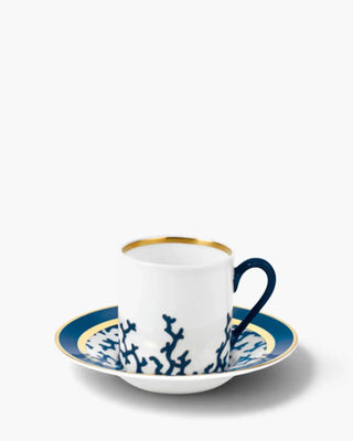 Raynaud Cristobal coffee cup with saucer in Limoges porcelain